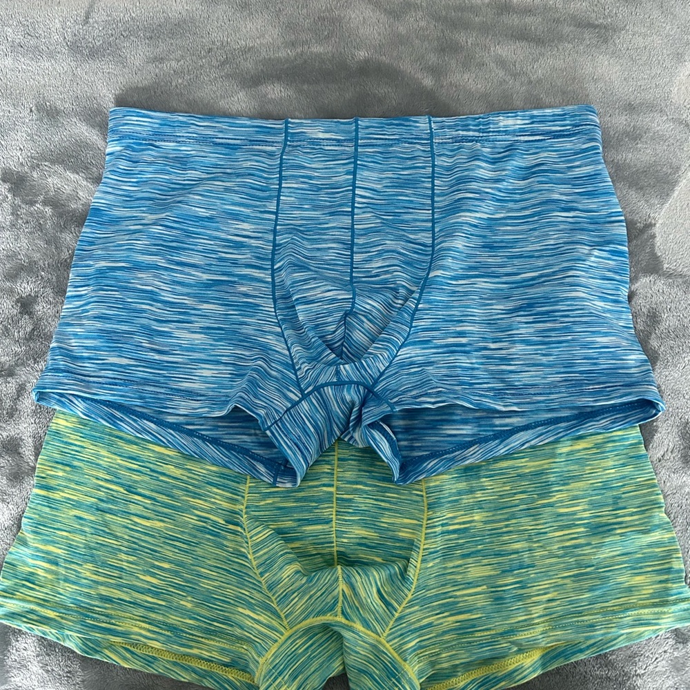 Blue and Green Patterned trunks 2 pack